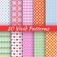 Abstract geometric bright seamless patterns (tiling)