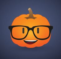 cute pumpkin avatar wearing glasses N2