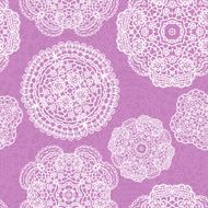 Lace seamless pattern with doilies N4