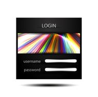 Vector colorful login template