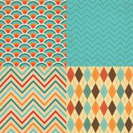 Vintage Geometric Background Pattern Set N2