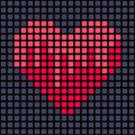 Heart from geometrical pattern