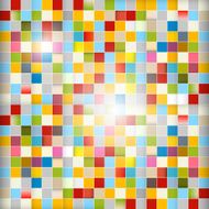Vector Background with Colorful Squares