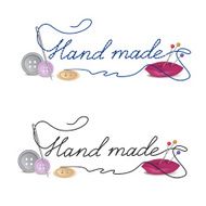 Hand made cloth label Sewing accessories banner