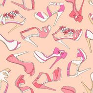 High heels seamless pattern N3