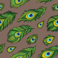 Feathers seamless pattern N11