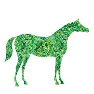 Watercolor arabian horse