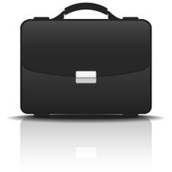 Black Portfolio Case Vector Illustration