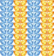 Amber and blue topaz leaves seamless texture vector