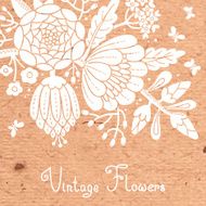 Vintage card with a blossoming branch N8