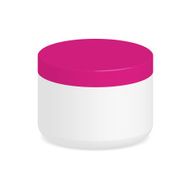 Cosmetic packaging cream powder or gel jar with cap vector N6