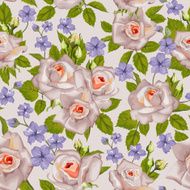 Seamless pattern with rose Floral background