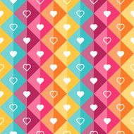 Pattern - diamond shaped elements and hearts N2