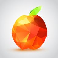 Origami apple Vector illustration