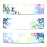 Set of fantasy vector banners N8