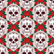 vector pattern with skulls N23