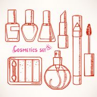 set with sketch decorative cosmetics N2