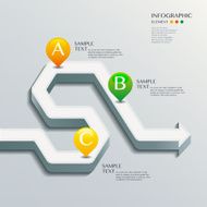 3d arrow modern vector chart infographic elements