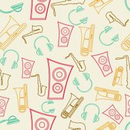 Seamless pattern of musical instrument