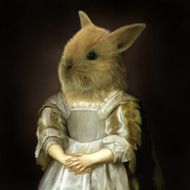 Rabbit renaissance girl