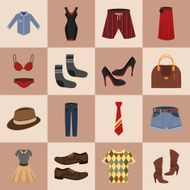 clothes icons set N8