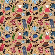 Clothes seamless pattern