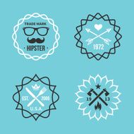 Vintage hipster labels