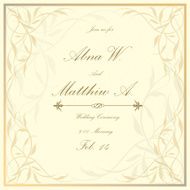 vintage swirl invitation card wedding greeting vector illustrat