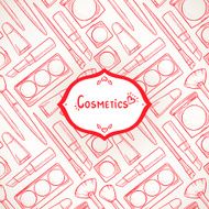 colorful background with cosmetics - 2