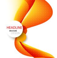 Abstract curved lines background Template brochure design N98