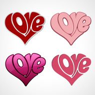 Valentines Card with love lettering N7