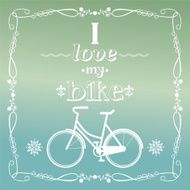 Vintage hipster bicycle background vector illustration N7