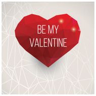 Valentine's day card geometric triangle pattern label design typography