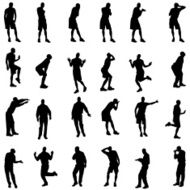 Vector silhouettes of gay N20