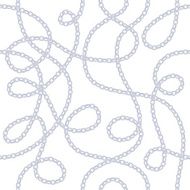 Silver chains on white background seamless pattern N2