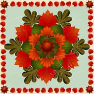 Petrikov painting Ukrainian ornament eps 10