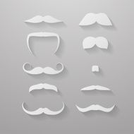 Set of paper moustaches