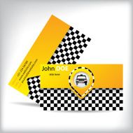 Business card design with car symbol