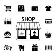 Set of vector shopping icons N2