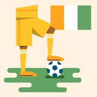 Ivory coast national soccer kit and flag