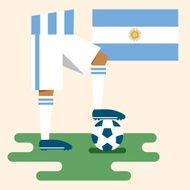 Argentina national soccer kit and flag