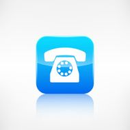 Retro telephone web icon N6