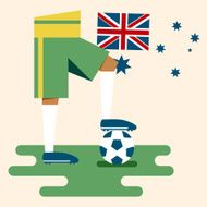 Australia national soccer kit and flag