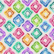 Seamless pattern of colorful rhombus