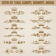Set of vector damask ornaments N29