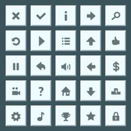 Flat game icons N5