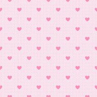 Seamless pink lace pattern with hearts