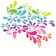 Rainbow silhouette vector arc drop design element