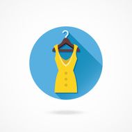 Vector Dress Hanging on Hanger Icon