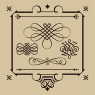 Vintage design elements Frame Vector illustration